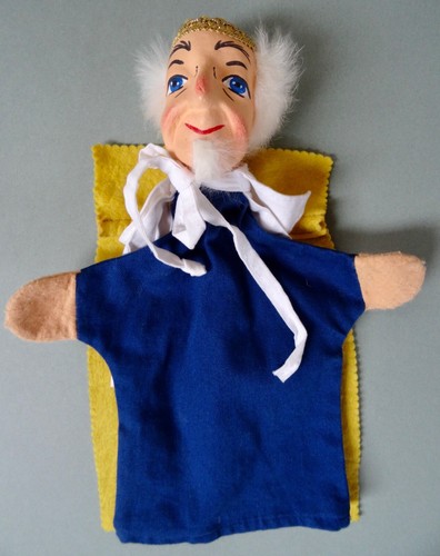 König handpuppe handbemalte - handpuppe,