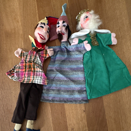 3er set stoff handpuppen - 3er, stoff-handpuppen